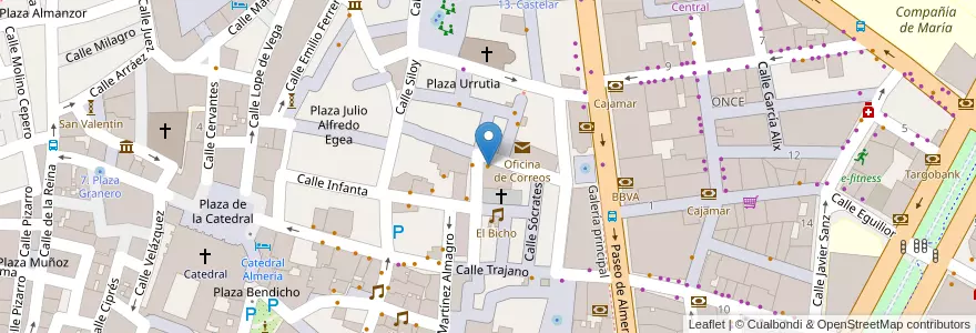 Mapa de ubicacion de La chica de ayer en スペイン, アンダルシア州, アルメリア, アルメリア.