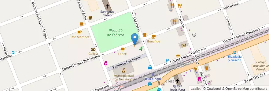 Mapa de ubicacion de La Chinita en Argentinië, Buenos Aires, Partido De Ituzaingó, Ituzaingó.