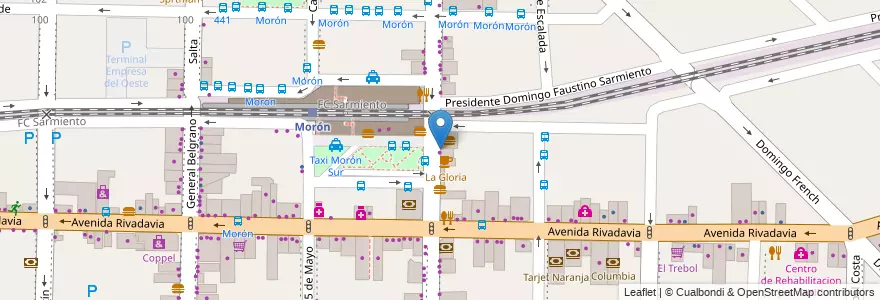 Mapa de ubicacion de La Chiquita en 아르헨티나, 부에노스아이레스주, Partido De Morón, Morón.