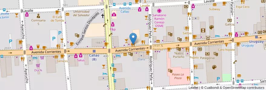 Mapa de ubicacion de La Chiviteria, San Nicolas en アルゼンチン, Ciudad Autónoma De Buenos Aires, ブエノスアイレス.