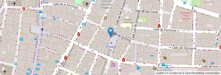 Mapa de ubicacion de La Chuequita en Испания, Мадрид, Мадрид, Área Metropolitana De Madrid Y Corredor Del Henares, Мадрид.