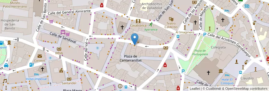 Mapa de ubicacion de La chula: comer y picar en スペイン, カスティーリャ・イ・レオン州, Valladolid, Valladolid.