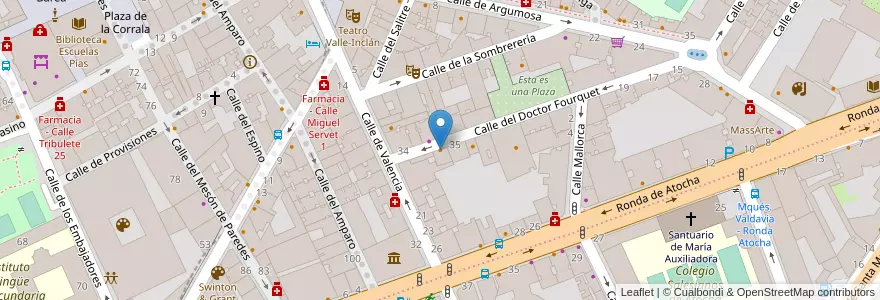 Mapa de ubicacion de La Chulapa en Mayrit en Испания, Мадрид, Мадрид, Área Metropolitana De Madrid Y Corredor Del Henares, Мадрид.
