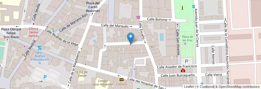 Mapa de ubicacion de La Chupitería en Spagna, Comunidad De Madrid, Comunidad De Madrid, Área Metropolitana De Madrid Y Corredor Del Henares, Getafe.