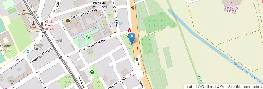 Mapa de ubicacion de "La Cibeles pequeña" en 西班牙, Catalunya, Barcelona, Baix Llobregat, Sant Vicenç Dels Horts.