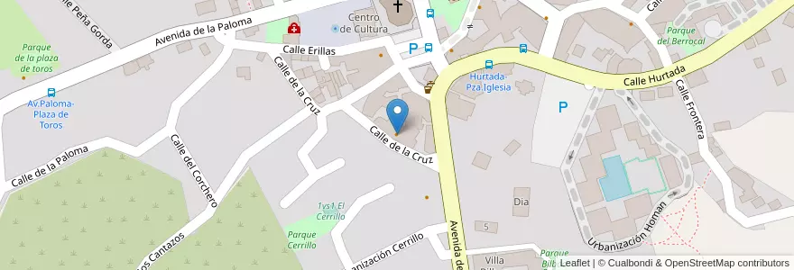 Mapa de ubicacion de La Cimbarra en スペイン, マドリード州, Comunidad De Madrid, Cuenca Alta Del Manzanares, Hoyo De Manzanares.