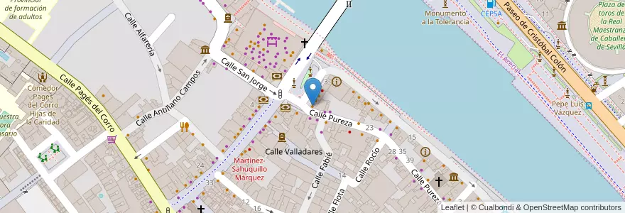 Mapa de ubicacion de La Cinta Tapas y Copas en Sepanyol, Andalucía, Sevilla, Sevilla.