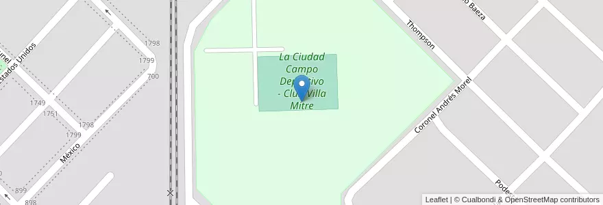 Mapa de ubicacion de La Ciudad Campo Deportivo - Club Villa Mitre en 아르헨티나, 부에노스아이레스주, Partido De Bahía Blanca, Bahía Blanca.