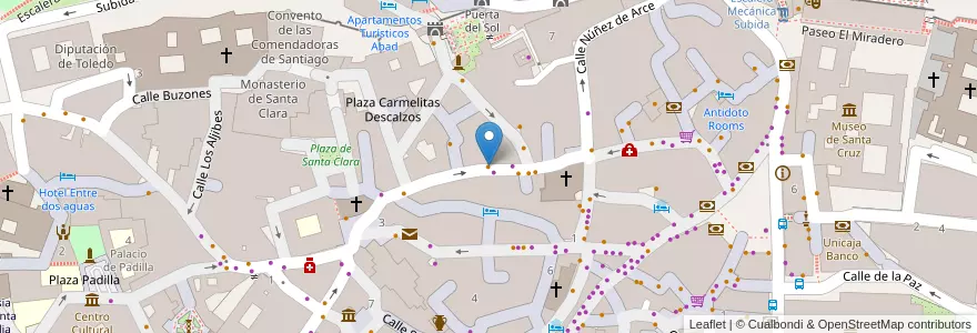Mapa de ubicacion de La Clave de Corleone en スペイン, カスティーリャ＝ラ・マンチャ州, Toledo, Toledo, Toledo.