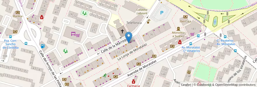 Mapa de ubicacion de La clínica veterinaria en 스페인, Comunidad De Madrid, Comunidad De Madrid, Área Metropolitana De Madrid Y Corredor Del Henares, 마드리드.