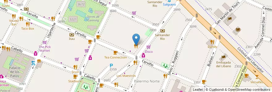 Mapa de ubicacion de La Clotilde, Palermo en Argentinië, Ciudad Autónoma De Buenos Aires, Buenos Aires, Comuna 14.
