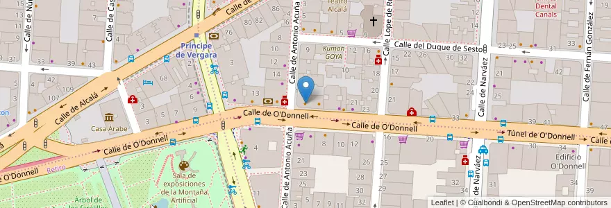 Mapa de ubicacion de La Cochera en إسبانيا, منطقة مدريد, منطقة مدريد, Área Metropolitana De Madrid Y Corredor Del Henares, مدريد.