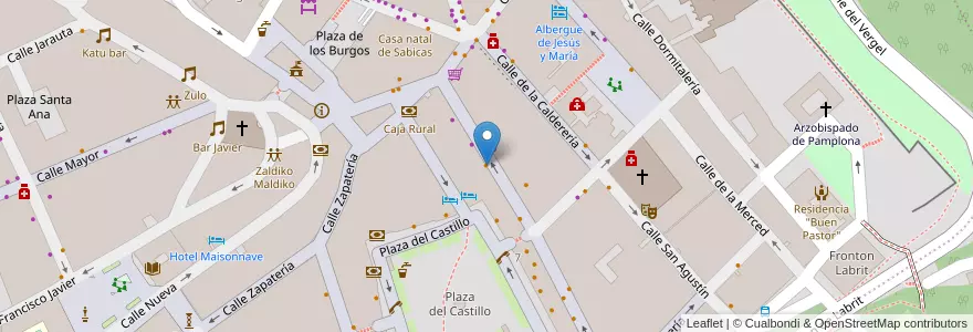 Mapa de ubicacion de La cocina de Alex Múgica en 西班牙, Navarra - Nafarroa, Navarra - Nafarroa, Pamplona/Iruña.