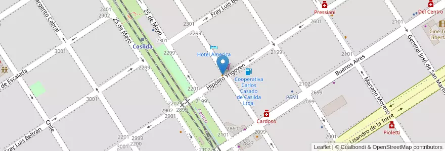 Mapa de ubicacion de La Cocina de Norma en الأرجنتين, سانتا في, Departamento Caseros, Municipio De Casilda, Casilda.