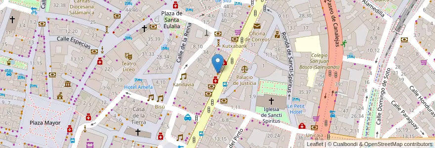 Mapa de ubicacion de La cocina de Toño en İspanya, Castilla Y León, Salamanca, Campo De Salamanca, Salamanca.