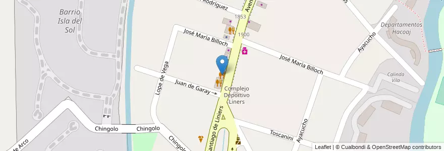 Mapa de ubicacion de La Cocina de Trollo en アルゼンチン, ブエノスアイレス州, Partido De Tigre, Tigre.