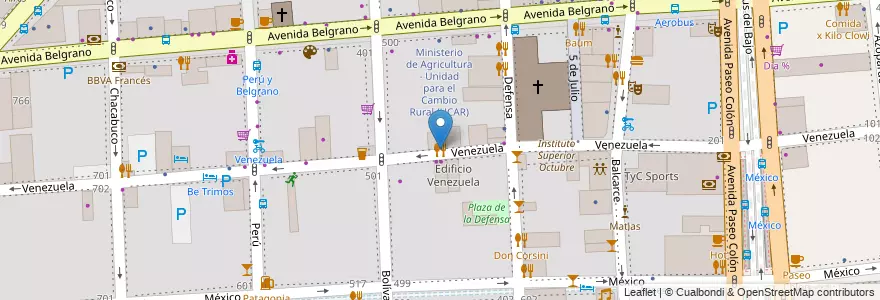 Mapa de ubicacion de La Cocina de Virrey, Montserrat en 阿根廷, Ciudad Autónoma De Buenos Aires, Comuna 1, 布宜诺斯艾利斯.