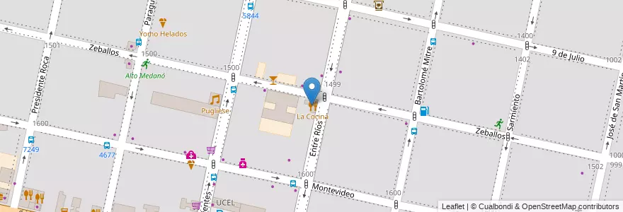 Mapa de ubicacion de La Cocina en Argentina, Santa Fe, Departamento Rosario, Municipio De Rosario, Rosário.