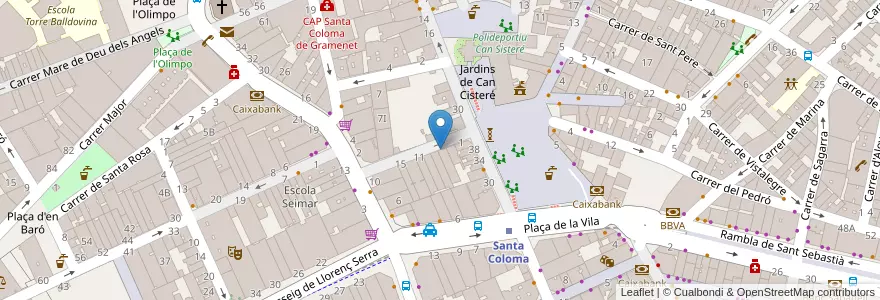 Mapa de ubicacion de La Colmena en İspanya, Catalunya, Barcelona, Barcelonès, Santa Coloma De Gramenet.