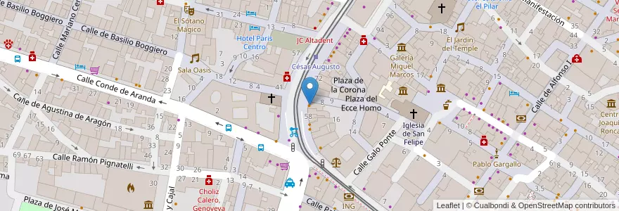 Mapa de ubicacion de La Colmena en Espanha, Aragão, Saragoça, Zaragoza, Saragoça.