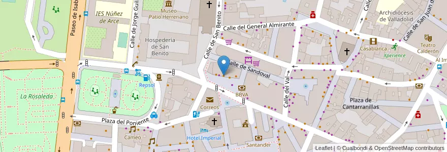 Mapa de ubicacion de La competencia en Spain, Castile And León, Valladolid, Valladolid.