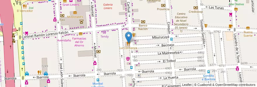 Mapa de ubicacion de La Confianza, Liniers en Argentina, Autonomous City Of Buenos Aires, Comuna 9, Autonomous City Of Buenos Aires.