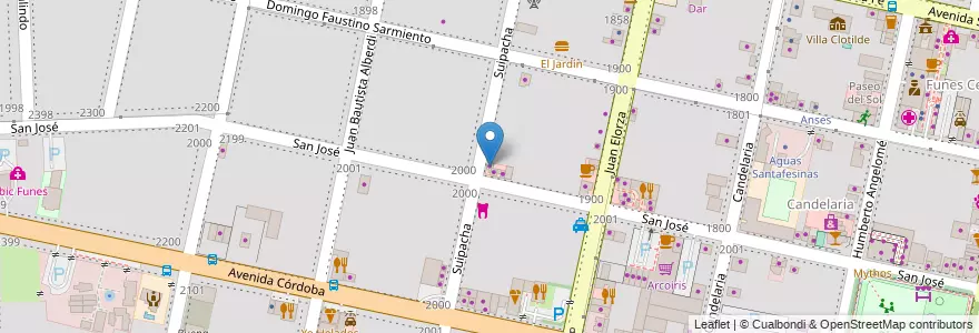Mapa de ubicacion de La Consentida en الأرجنتين, سانتا في, Departamento Rosario, Municipio De Funes, Funes.