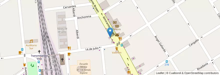 Mapa de ubicacion de La Constancia en Arjantin, Buenos Aires, Partido De Lomas De Zamora, Temperley.