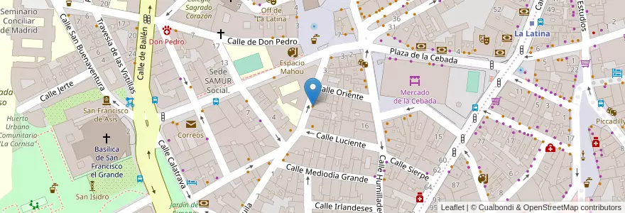 Mapa de ubicacion de La Copita Asturiana en Испания, Мадрид, Мадрид, Área Metropolitana De Madrid Y Corredor Del Henares, Мадрид.