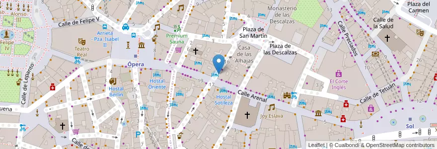 Mapa de ubicacion de La Coquette en إسبانيا, منطقة مدريد, منطقة مدريد, Área Metropolitana De Madrid Y Corredor Del Henares, مدريد.