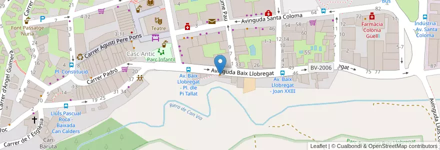 Mapa de ubicacion de La Cosa Nostra en スペイン, カタルーニャ州, Barcelona, Baix Llobregat, Santa Coloma De Cervelló.