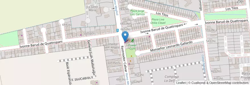 Mapa de ubicacion de La Costanza en Argentinië, San Juan, Chili, Rivadavia.