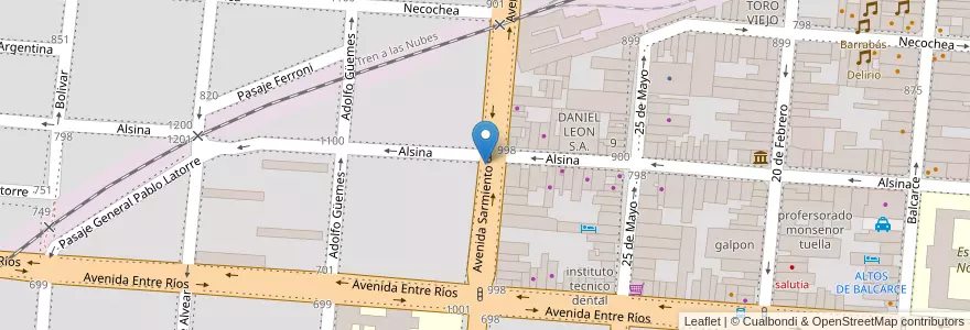 Mapa de ubicacion de La Coya Empanadas en 아르헨티나, Salta, Capital, Municipio De Salta, Salta.