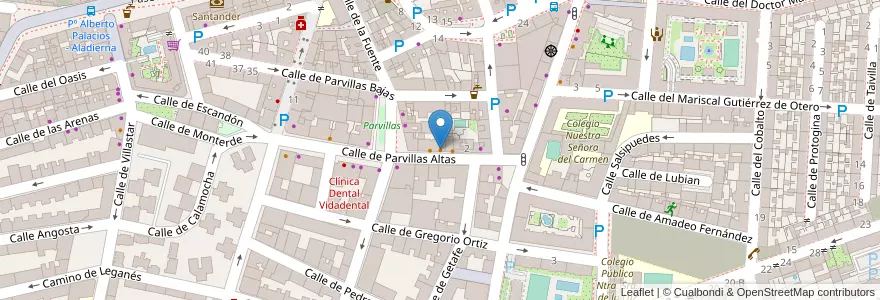 Mapa de ubicacion de La Cremallera en スペイン, マドリード州, Comunidad De Madrid, Área Metropolitana De Madrid Y Corredor Del Henares, Madrid.