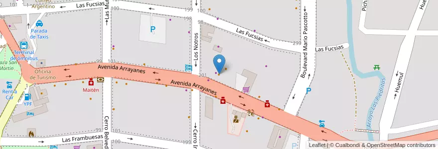 Mapa de ubicacion de La Crepe en Arjantin, Şili, Neuquén, Departamento Los Lagos, Villa La Angostura, Villa La Angostura.