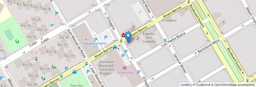 Mapa de ubicacion de La Criolla en آرژانتین, استان ریو نگرو، آرژانتین, Departamento Adolfo Alsina, Viedma, Viedma.