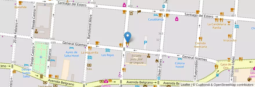 Mapa de ubicacion de La Criollita en 아르헨티나, Salta, Capital, Municipio De Salta, Salta.