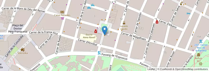 Mapa de ubicacion de La Croquetería en Espanha, Catalunha, Barcelona, Barcelonès, Barcelona.