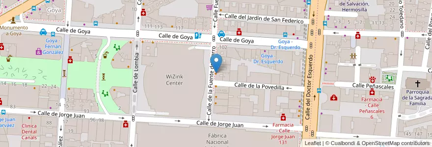 Mapa de ubicacion de La croquetta en Spanien, Autonome Gemeinschaft Madrid, Autonome Gemeinschaft Madrid, Área Metropolitana De Madrid Y Corredor Del Henares, Madrid.