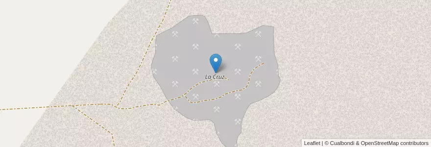 Mapa de ubicacion de La Cruz en الأرجنتين, سان خوان, تشيلي, Angaco.