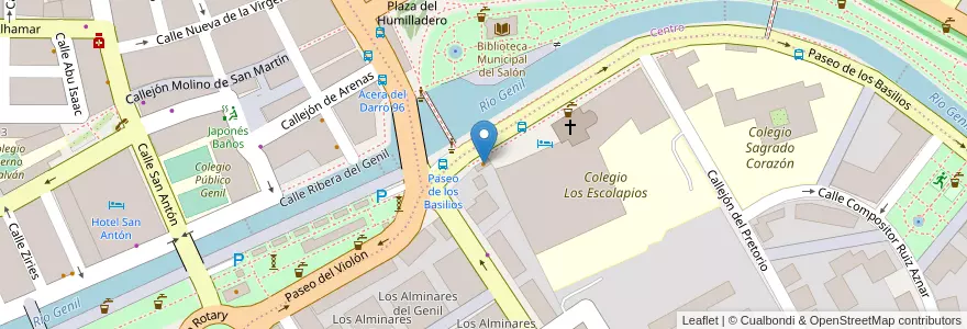 Mapa de ubicacion de La cuchara de Carmela en スペイン, アンダルシア州, Granada, Comarca De La Vega De Granada, Granada.