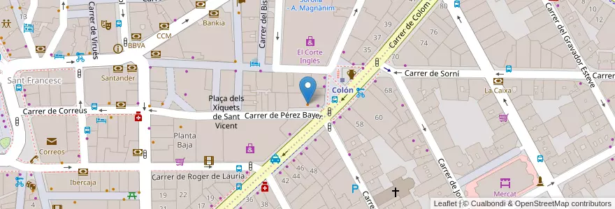 Mapa de ubicacion de La Cuina en Spanje, Valencia, Valencia, Comarca De València, Valencia.