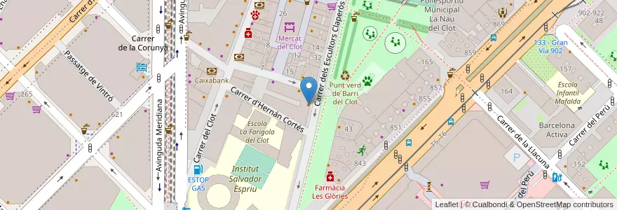 Mapa de ubicacion de La Cuina de Clot en Sepanyol, Catalunya, Barcelona, Barcelonès, Barcelona.