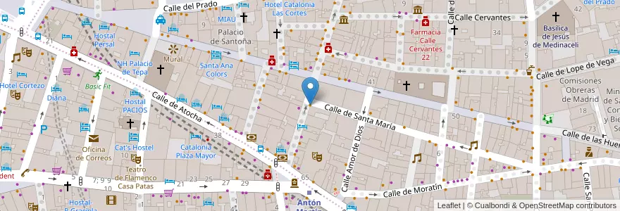 Mapa de ubicacion de La Dama Boba en Испания, Мадрид, Мадрид, Área Metropolitana De Madrid Y Corredor Del Henares, Мадрид.