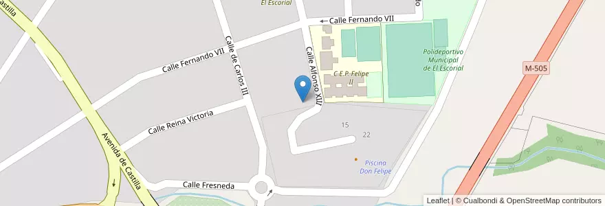 Mapa de ubicacion de La Dehesa en スペイン, マドリード州, Comunidad De Madrid, Cuenca Del Guadarrama, El Escorial.