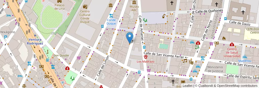 Mapa de ubicacion de La Dichosa en Spanien, Autonome Gemeinschaft Madrid, Autonome Gemeinschaft Madrid, Área Metropolitana De Madrid Y Corredor Del Henares, Madrid.