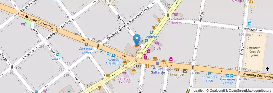 Mapa de ubicacion de La Dignidas, Villa Crespo en Argentine, Ciudad Autónoma De Buenos Aires, Buenos Aires.