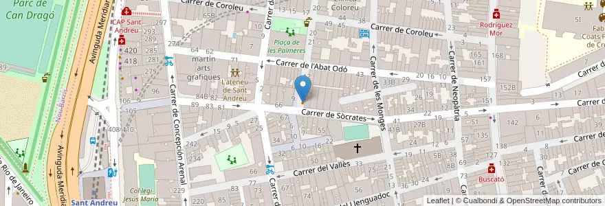 Mapa de ubicacion de La Divina en 西班牙, Catalunya, Barcelona, Barcelonès, Barcelona.