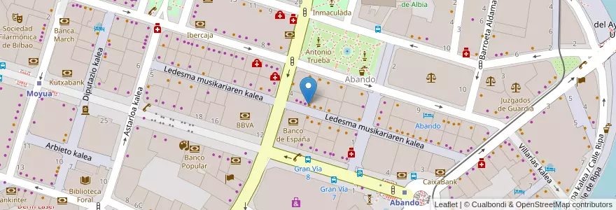 Mapa de ubicacion de La dolce vita en Испания, Страна Басков, Bizkaia, Bilboaldea, Бильбао.