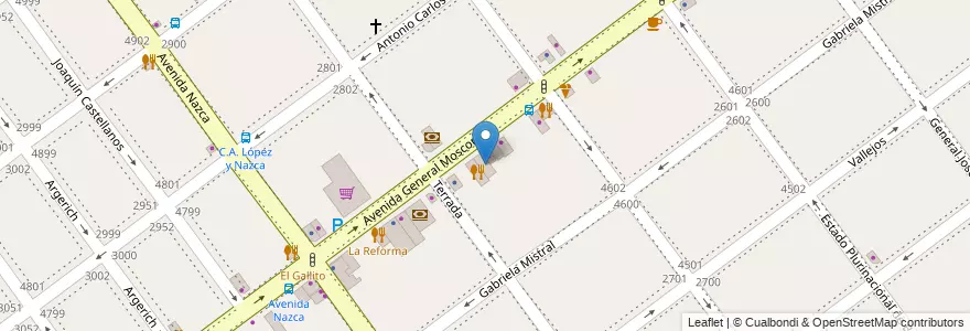 Mapa de ubicacion de La Dolce Vita, Villa Pueyrredon en Аргентина, Буэнос-Айрес, Comuna 12, Буэнос-Айрес.